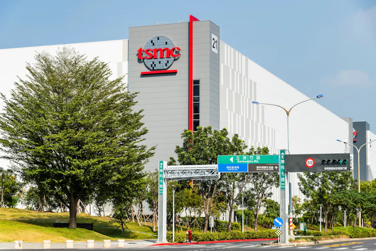A TSMC chip manufacturing plant in Tainan Science Park, Taiwan.