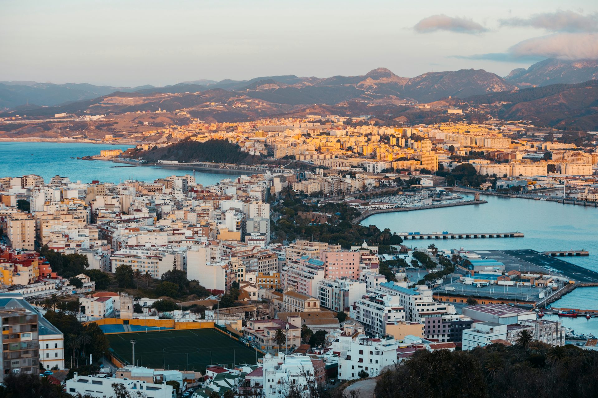 View of Ceuta city from above