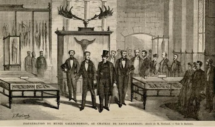 Inauguration du Musée gallo-romain de Saint-Germain-en-Laye, l’Univers Illustré, 29/05/1867, dessin, MAN, Saint-Germain-en-Laye