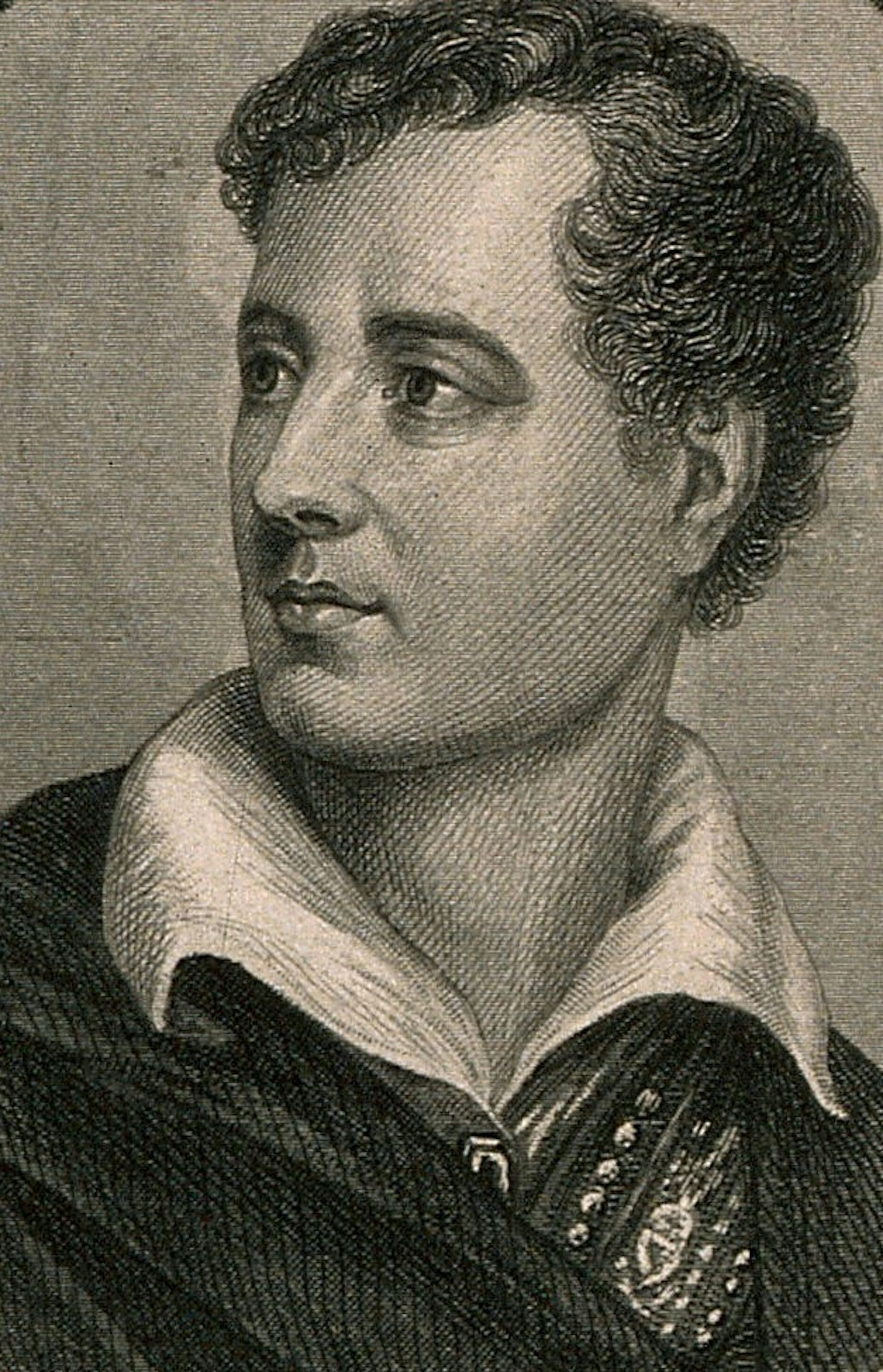 Black and white etching of a man in 19th century suit jacket attire.