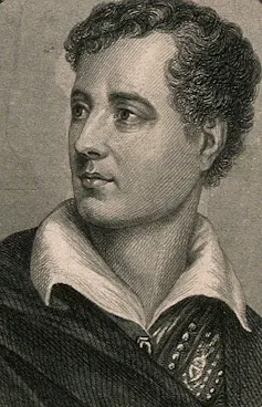 Black and white etching of a man in 19th century suit jacket attire.