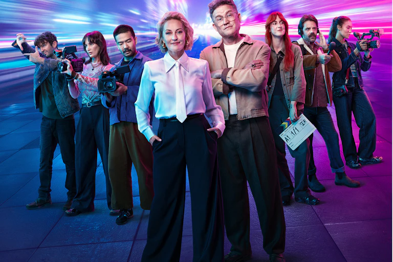 Publicity image: the cast of Race Around the World.
