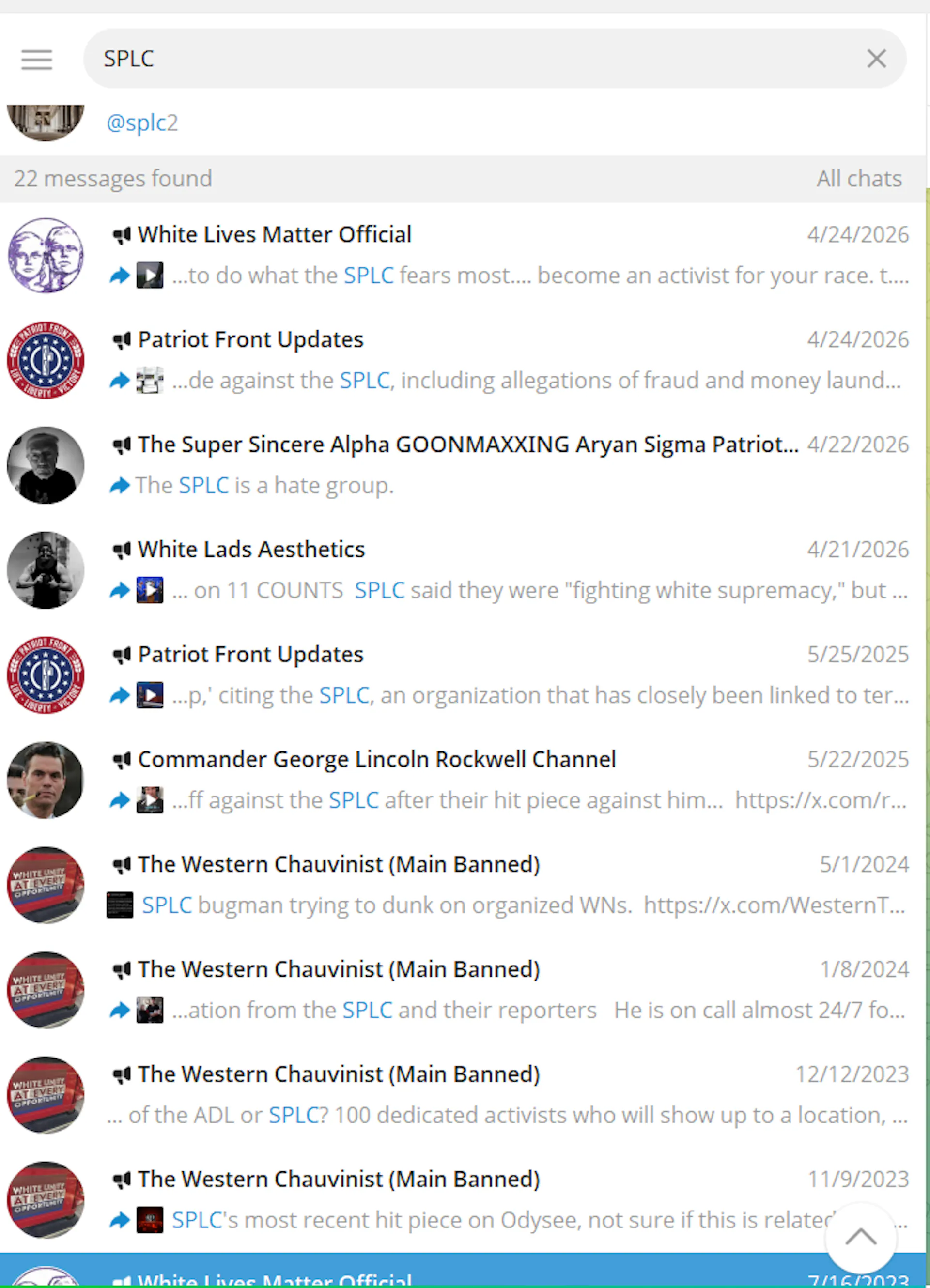 A screenshot of internet search results.