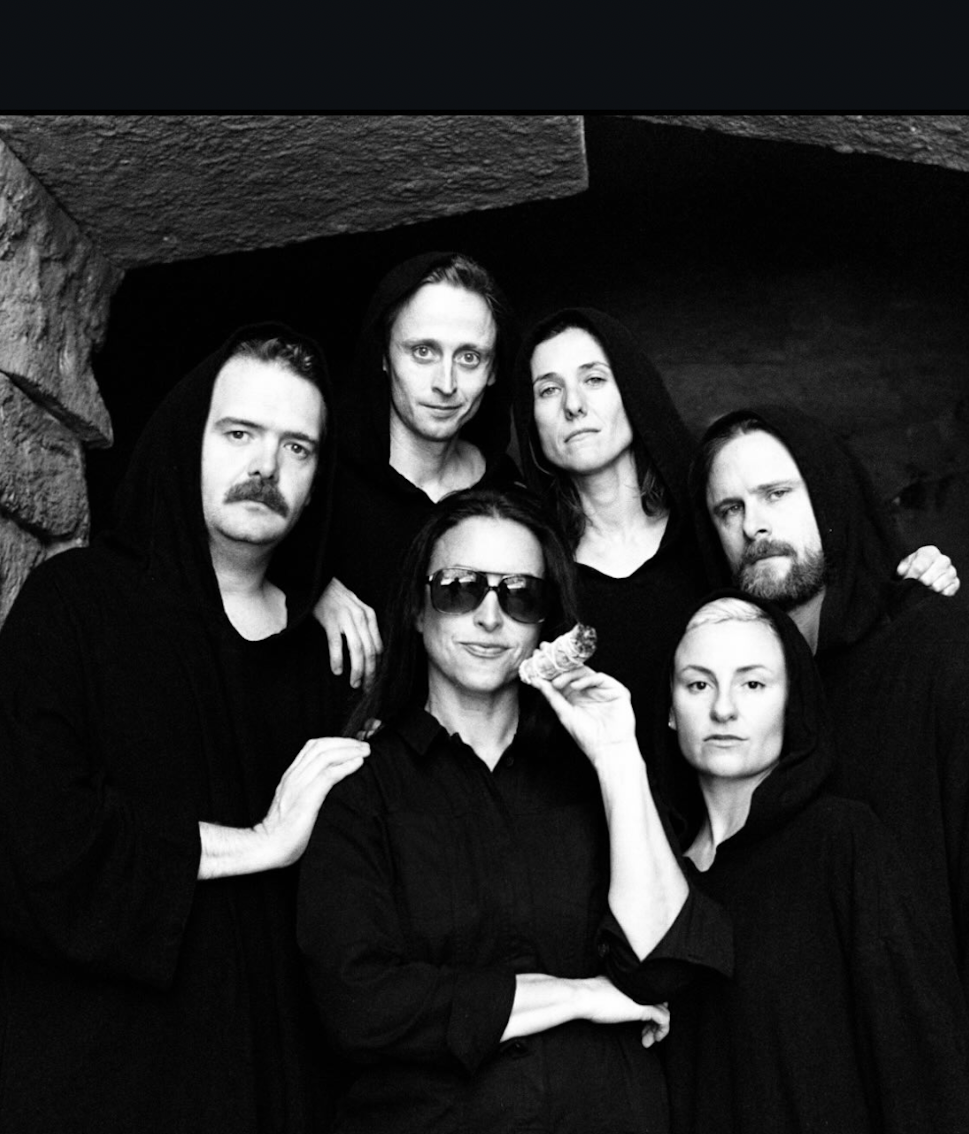 A group of comedians dressed as monks