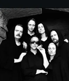 A group of comedians dressed as monks
