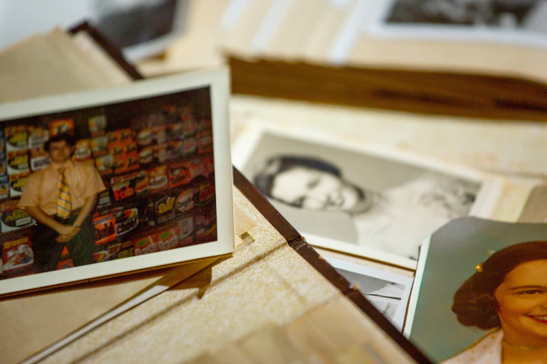 A vintage photo album.