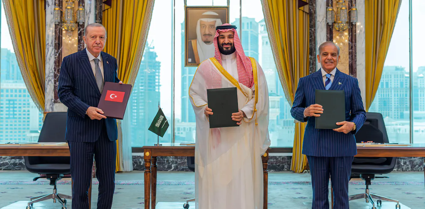 Photo: The Conversation Saudi Arabia, Türkiye and Pakistan Sign Mecca Joint Defence Agreement
