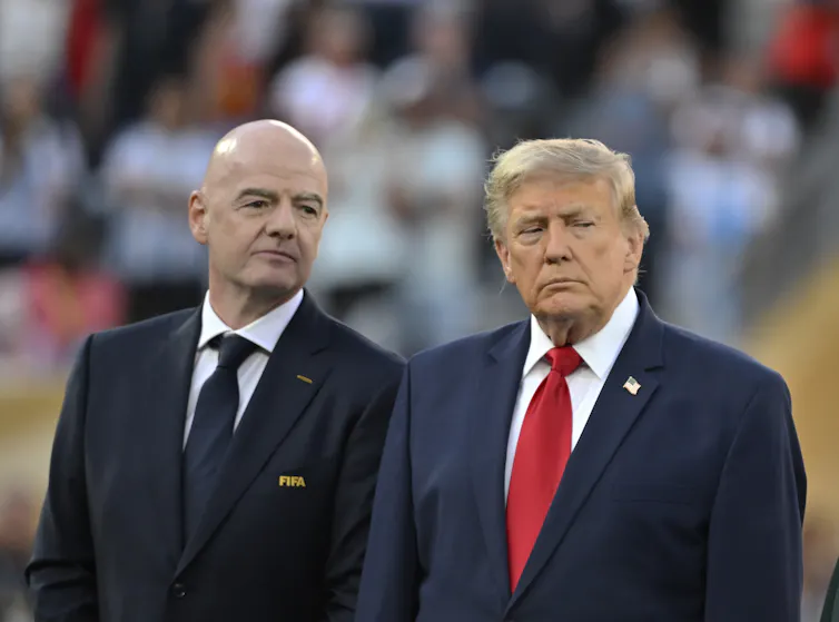 Infantino and US president Donald Trump at the 2026 World Cup