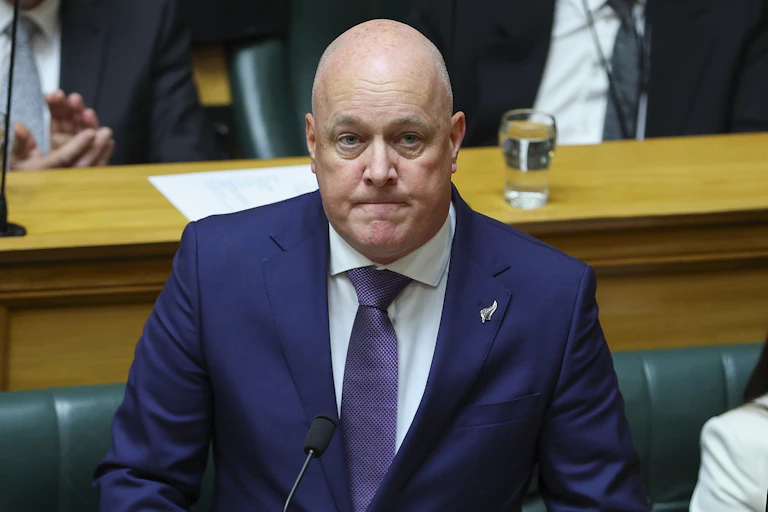 Christopher Luxon speaking in parliament
