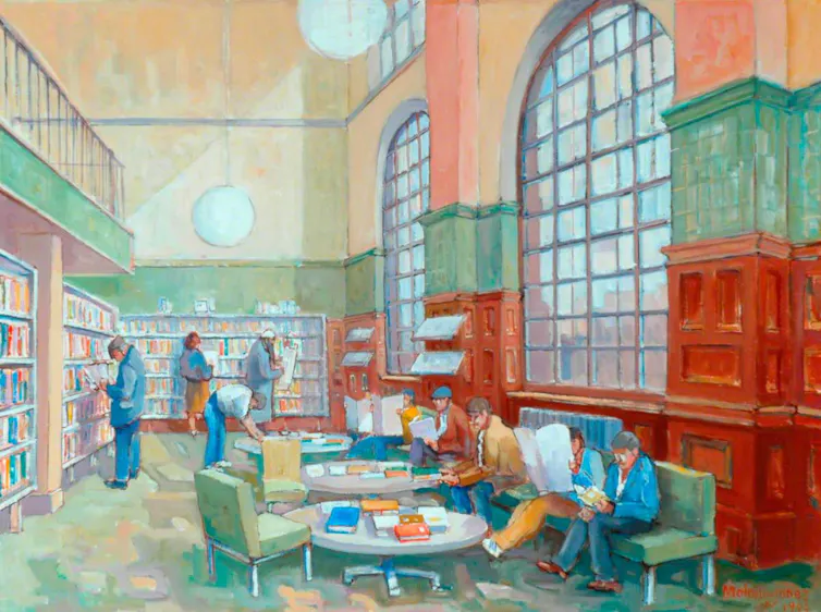 Dewsbury Library Interior by Malcolm Jones.