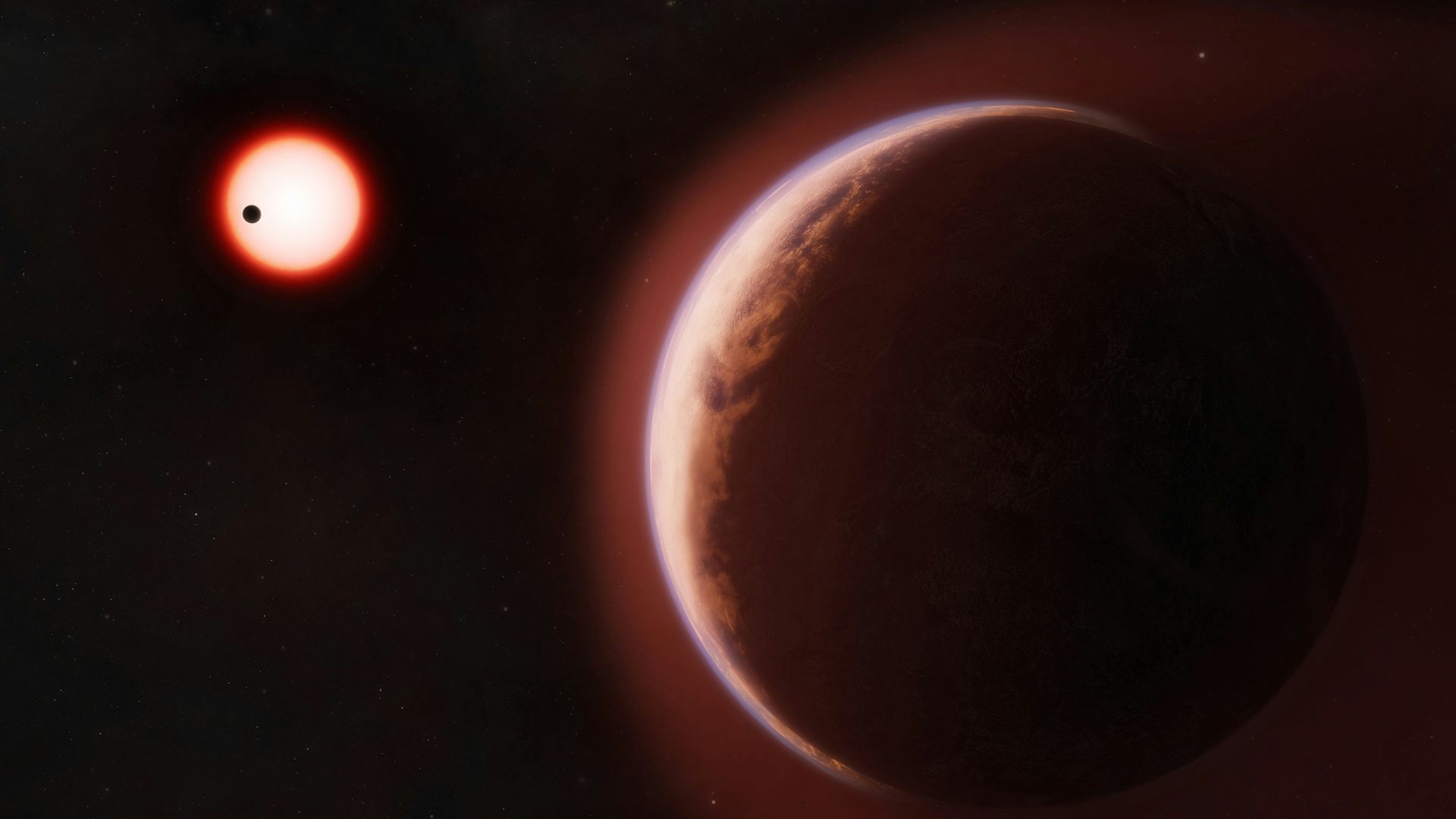 Ilustração do exoplaneta LHS 1140 b
