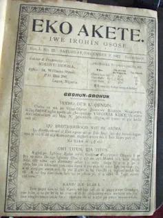 A vintage black and white image of a newspaper.