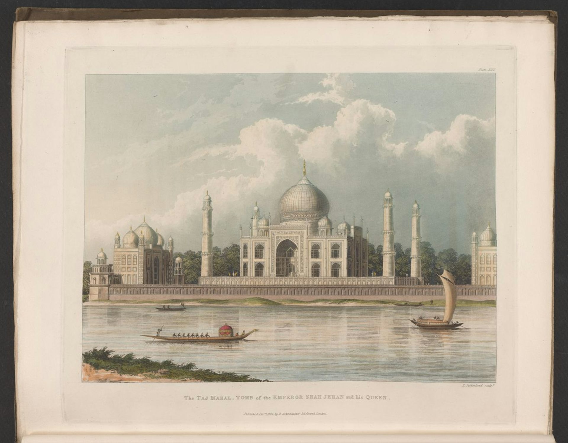 The Taj Mahal, in A Picturesque Tour along the Rivers Ganges and Jumna, in India by Charles Ramus Forrest (1824).