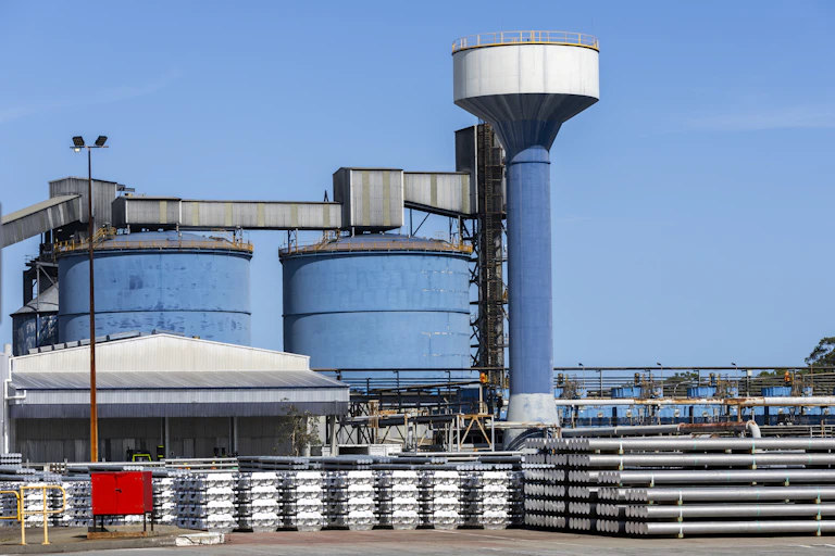 A general view of the Tomago aluminium smelter