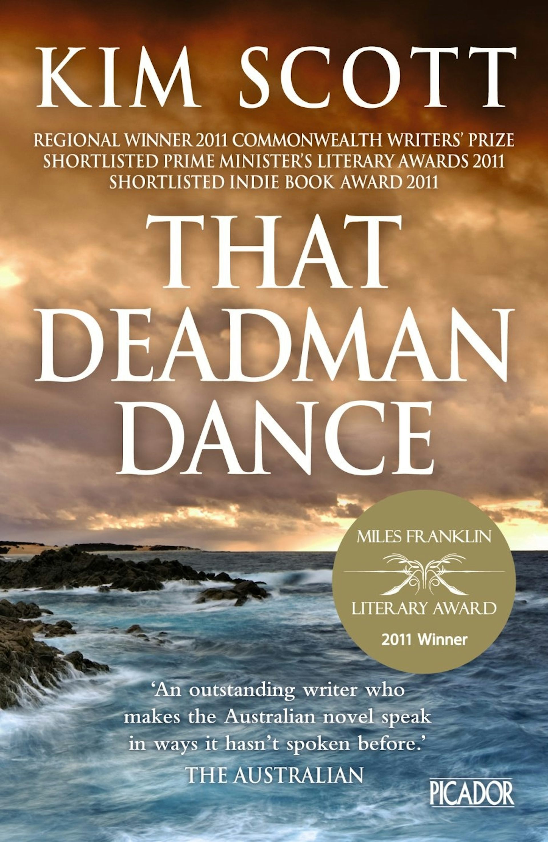 book cover: That Deadman Dance - The sea on rocks