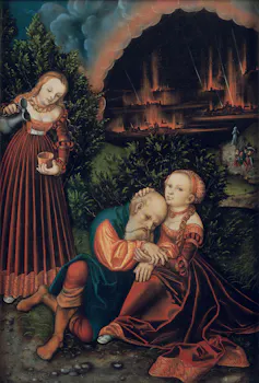 Painting of Lot and his daughters drinking alcohol