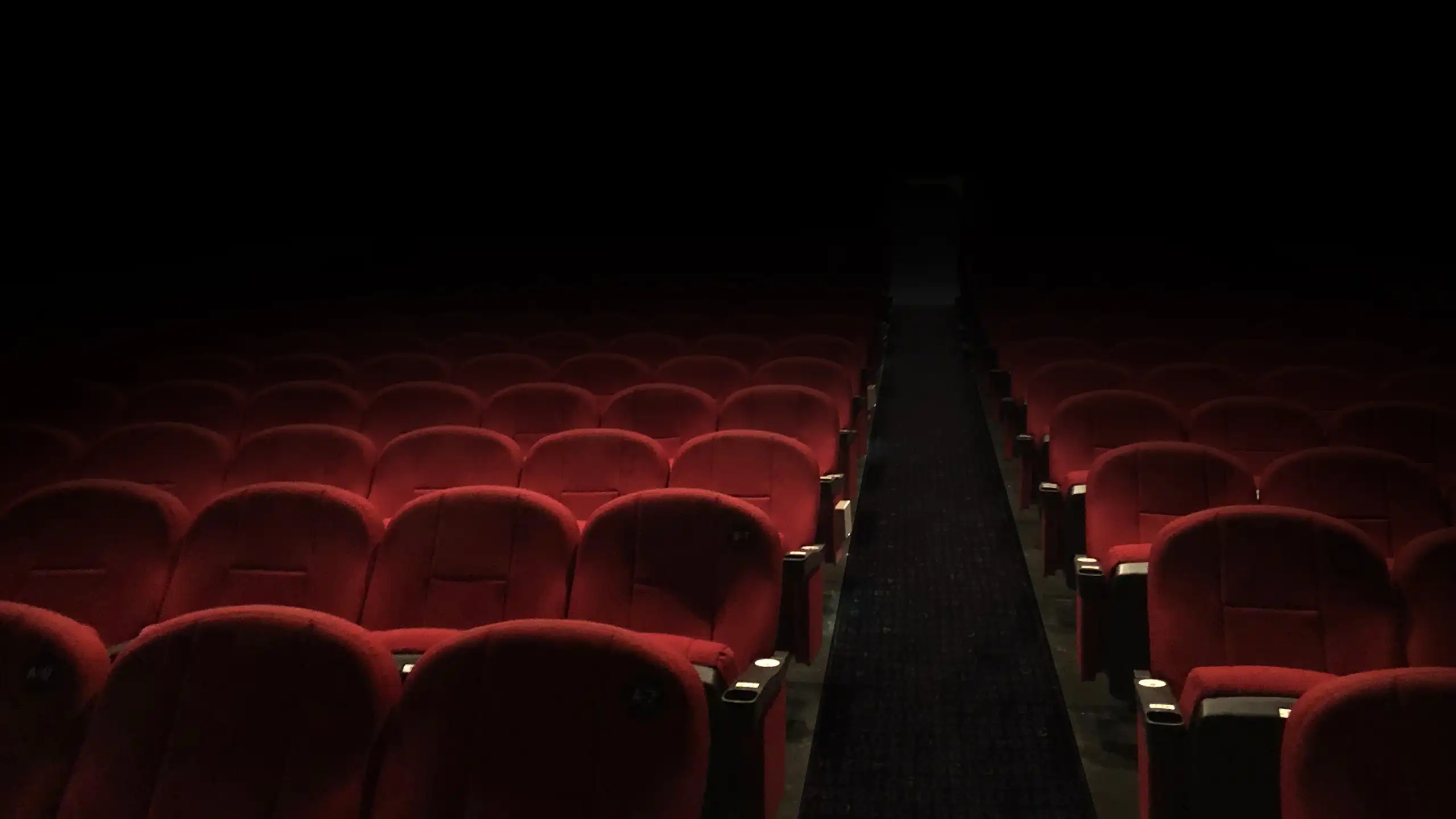 Empty red theatre seats
