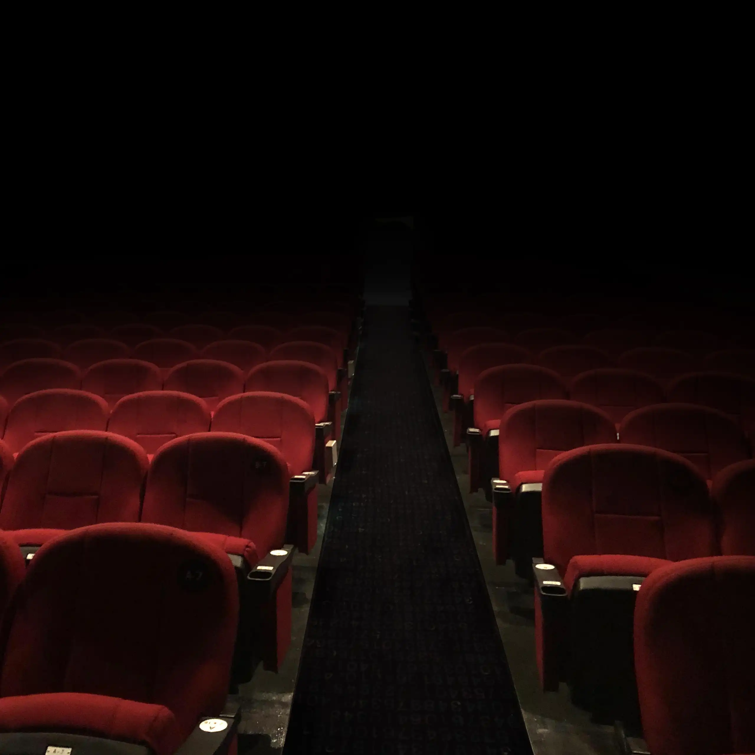 Empty red theatre seats