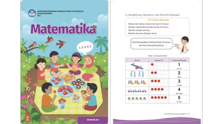 Penggantian buku matematika Kurikulum Merdeka.
