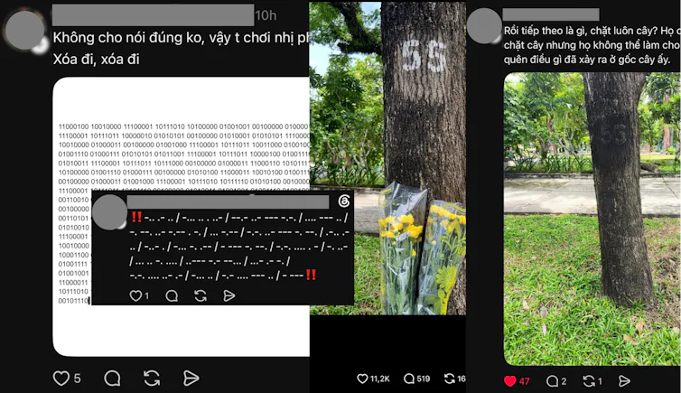 Encrypted social media posts to avoid government restrictions