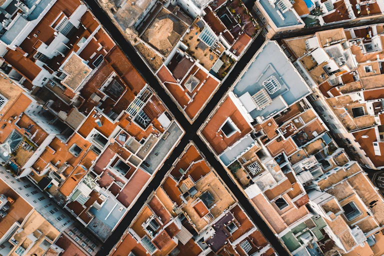 Vista aérea de edificios