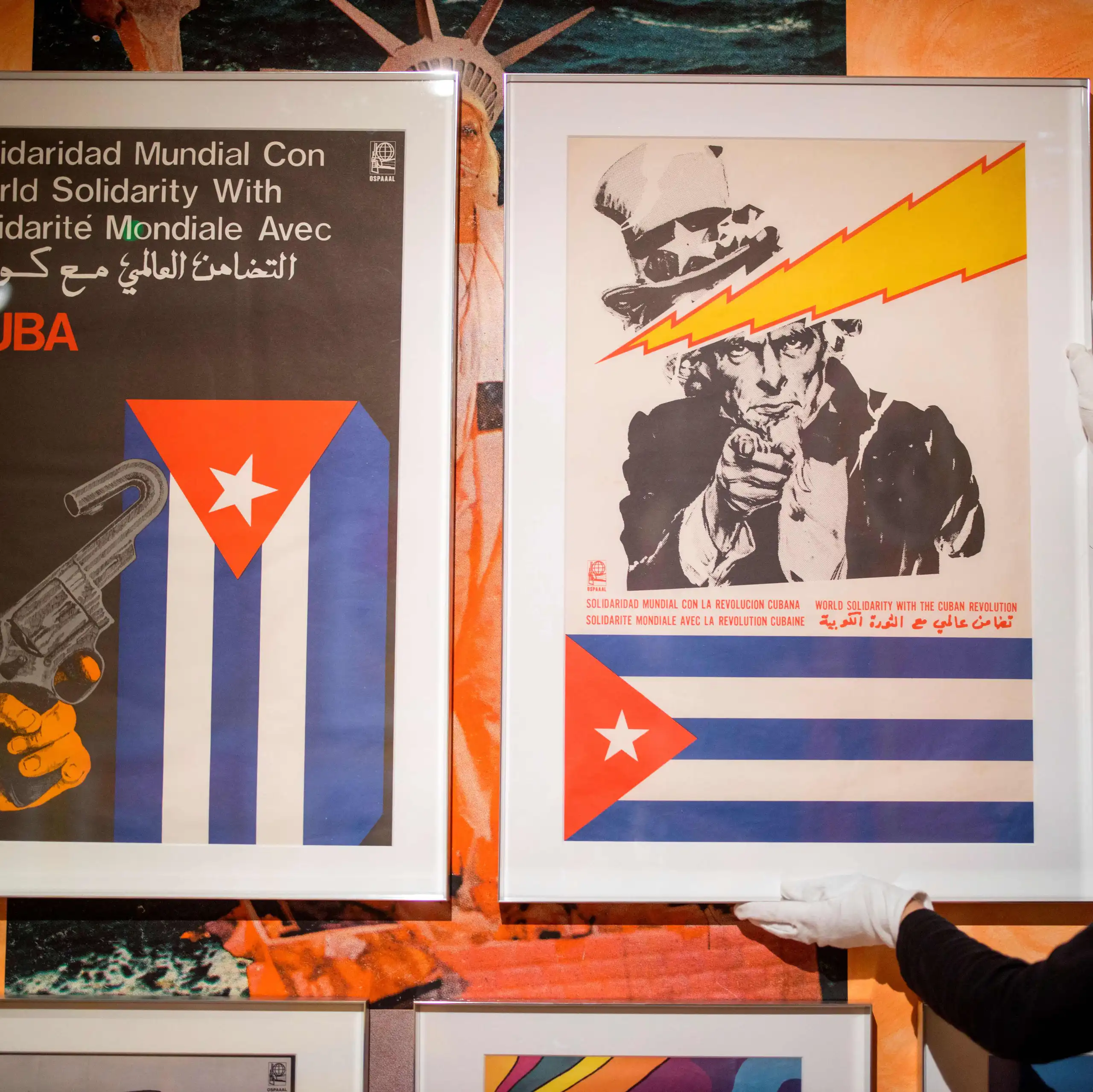 Piece of artwork is featured in an exhibit.