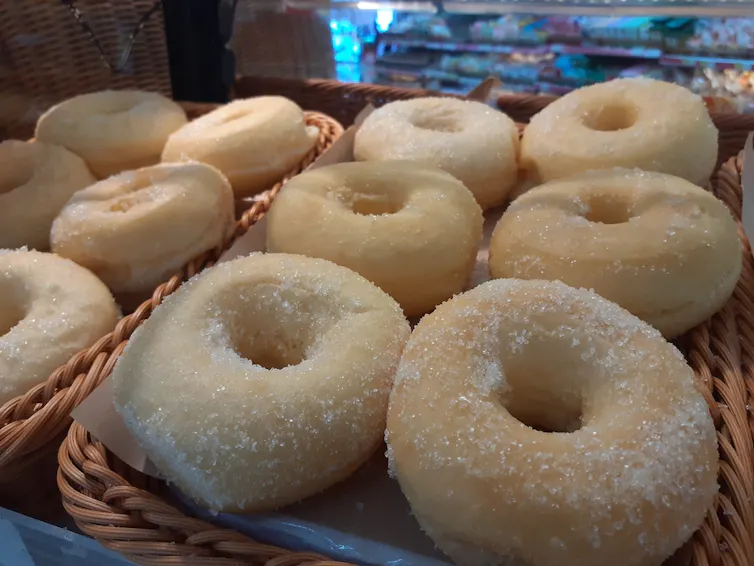 Rack of doughnuts