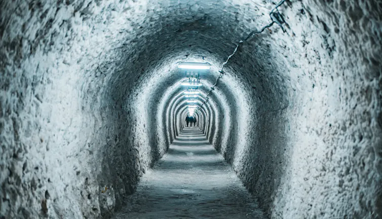Salt mine tunnel in Romania