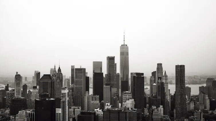 Black and white city