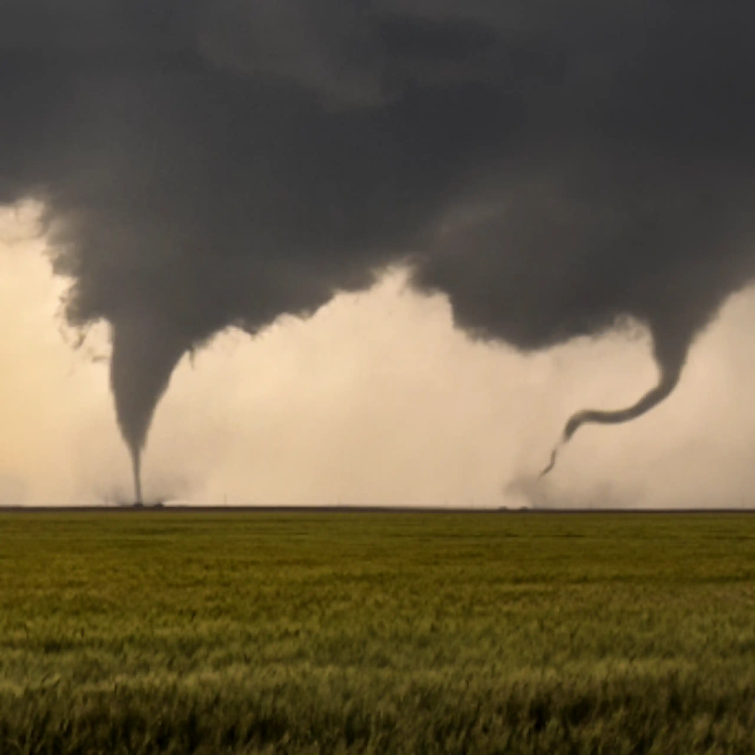 photomontage montrant plusieurs tornades à la suite les unes des autres