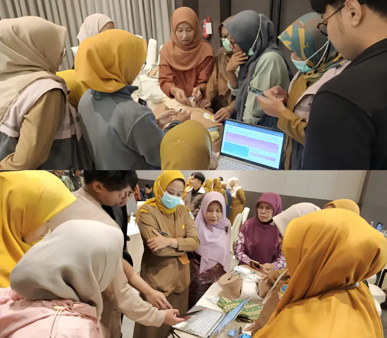 Pelatihan penggunaan sistem DetectMe melibatkan 36 bidan desa, serta sembilan bidan koordinator dari sembilan puskesmas di Kabupaten Garut, Jawa Barat; Kota Ambon, Maluku; dan Kabupaten Kupang, Nusa Tenggara Timur.