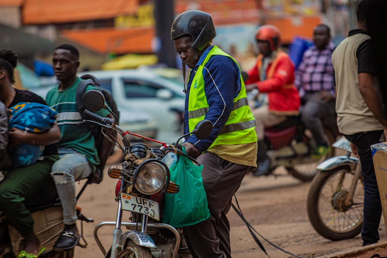 People riding motorcycles