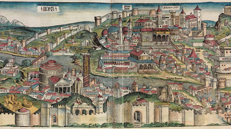A map of Rome.