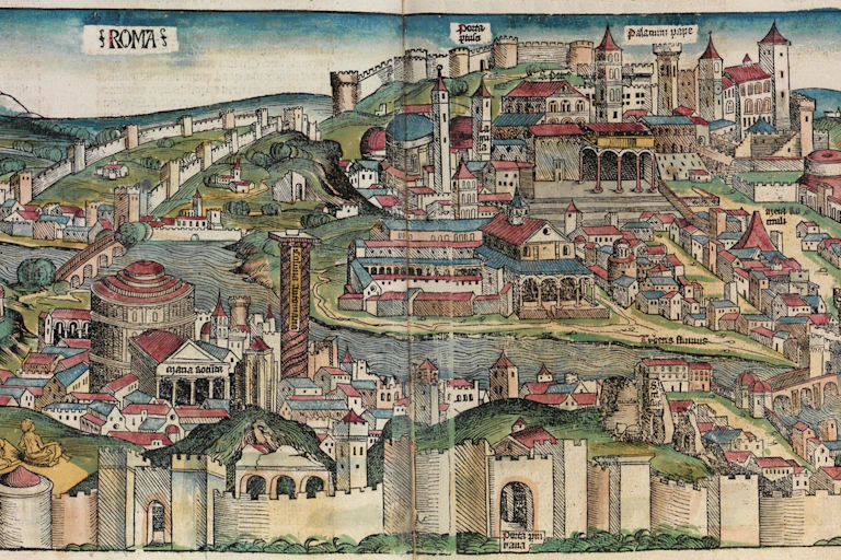 A map of Rome.