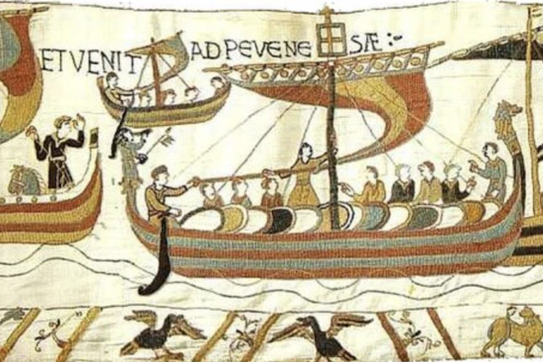 An armada of ships from the Bayeux tapestry.