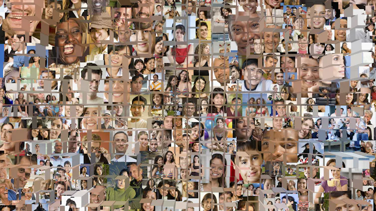Montage of hundreds of faces