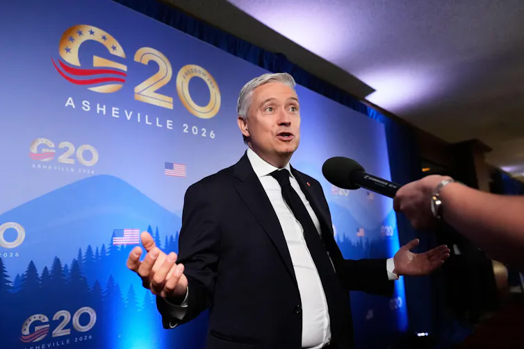 Canadian finance minister, Francois-Philippe Champagne, addresses the G20 at Asheville in North Carolina, September 1 2026.