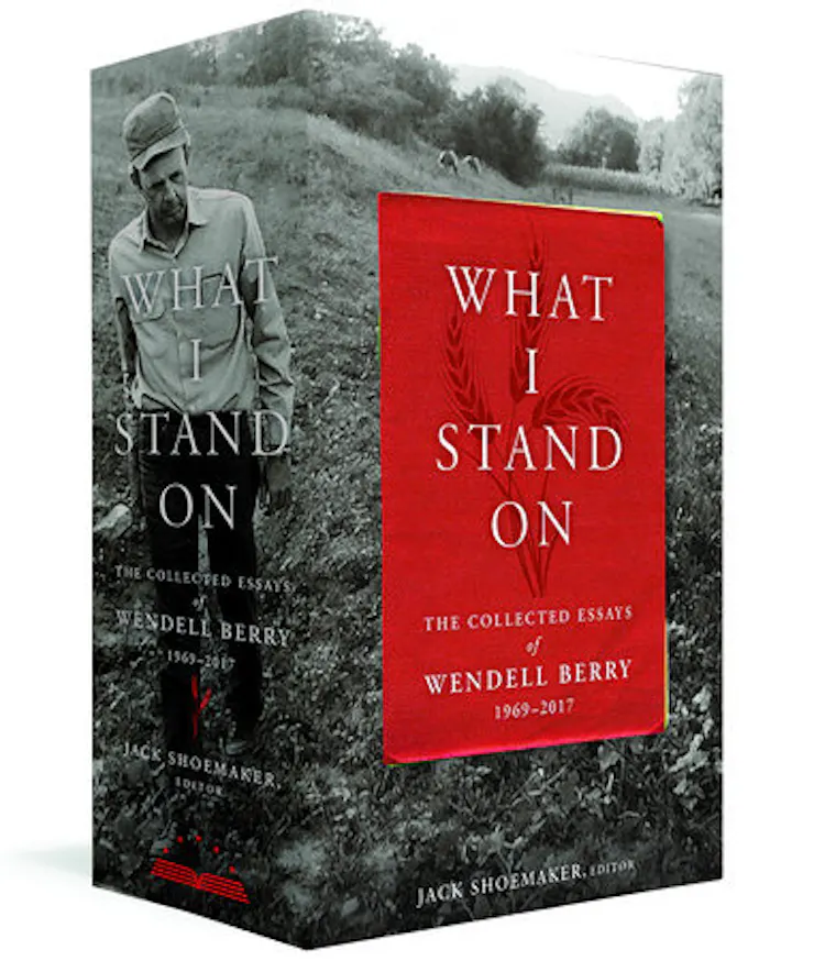 A book cover with a farmer in a field