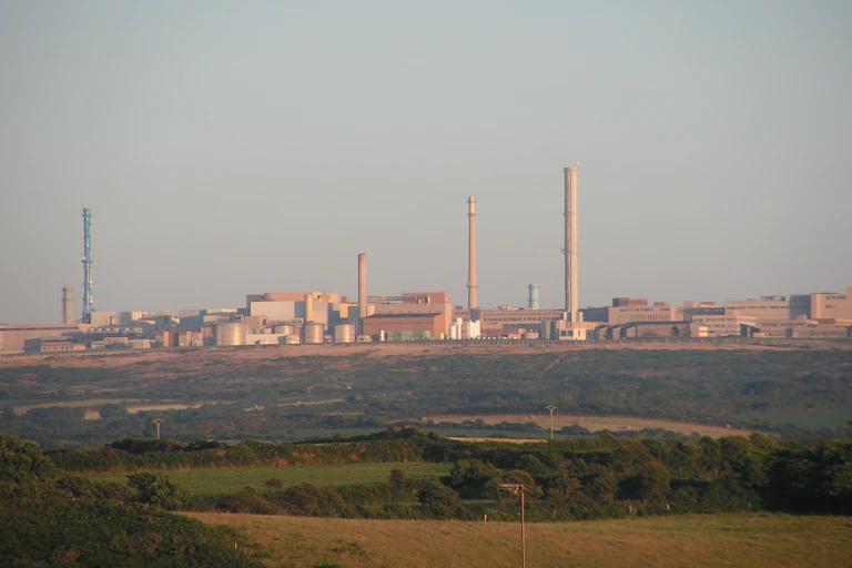 Vue panoramique de l'usine.