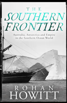 book cover: Southern Frontier - a boat and an iceberg