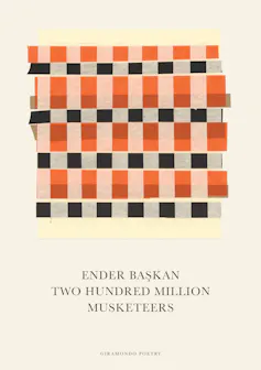 Book cover: Two Hundred Million Musketeers - a grid of coloured squares, red and black and shades of both colours