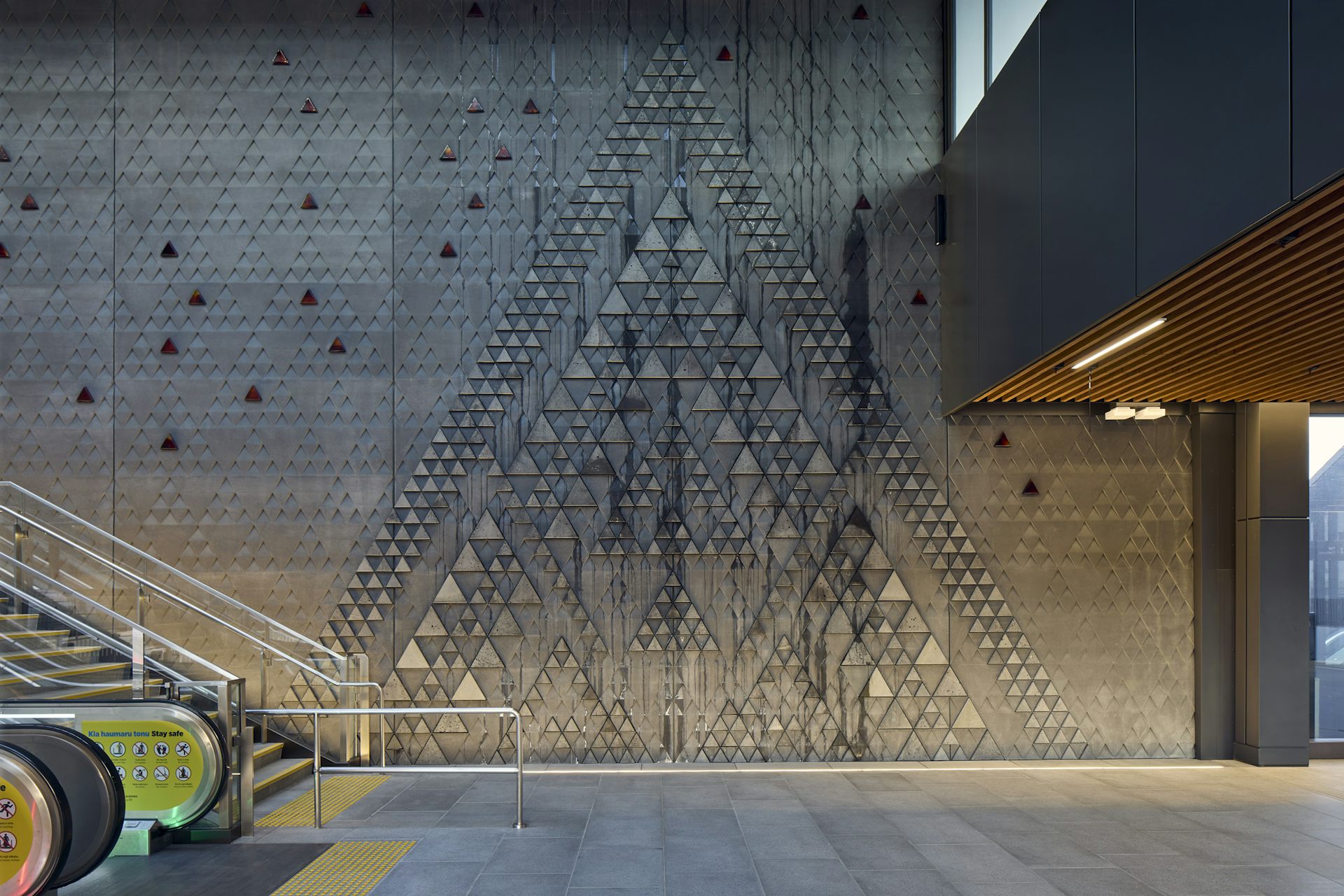 Art wall inside CRL station