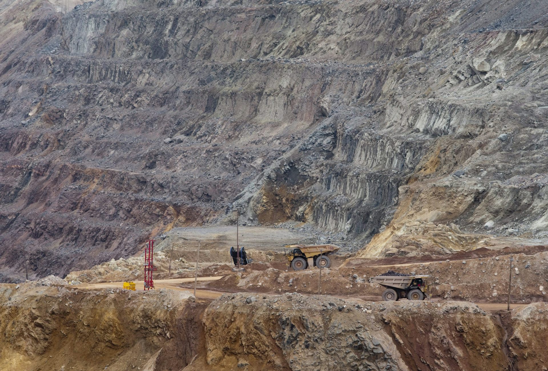 A large iron ore mine.