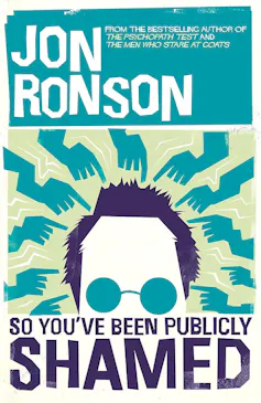 book cover: So You've Been Publicly Shamed - graphic image of Jon's face and fingers pointing in a circle around his head