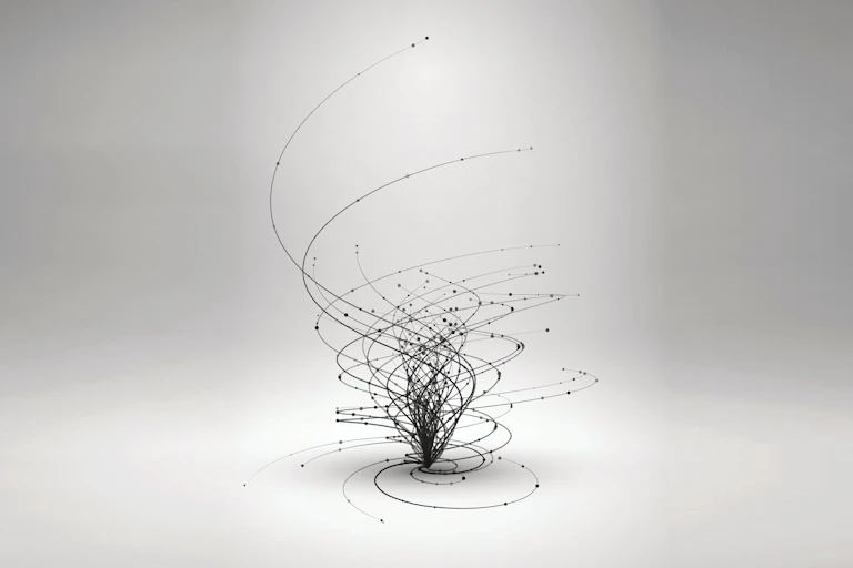 A swirl of lines and dots