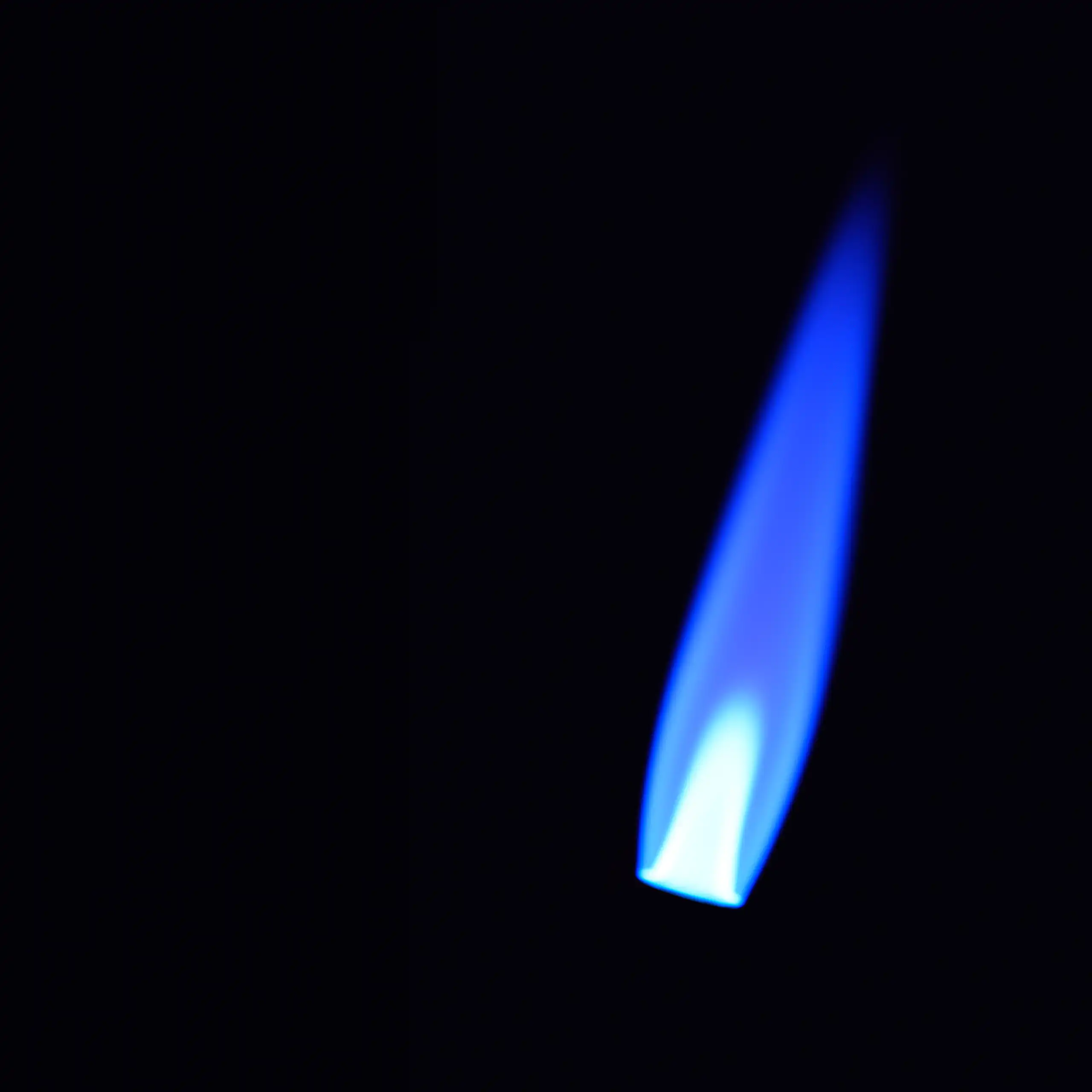 blue flame, natural gas.
