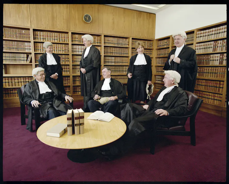 High Court Justice Mary Gaudron and other Justices in 1987