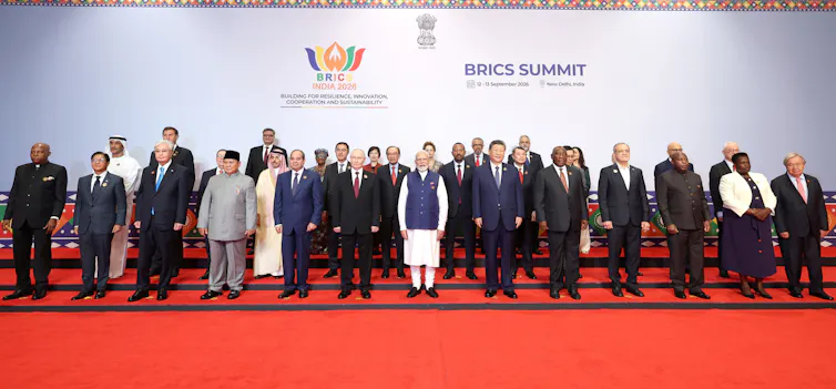 Family photo from 18th Brics summit in New Delhi, September 12 and 13 2026.