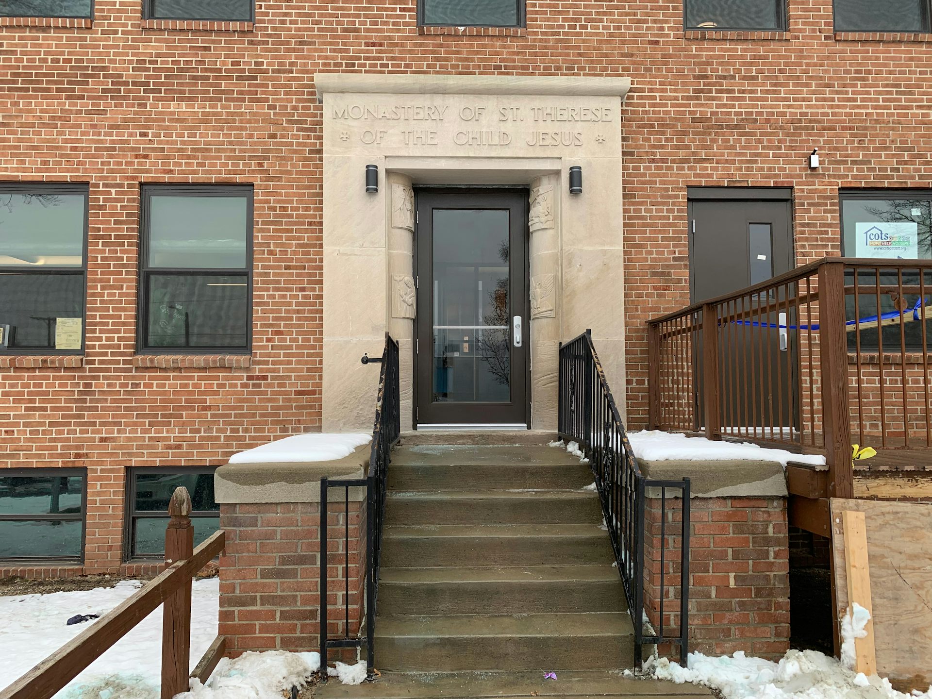 Steps leading to a door of a building