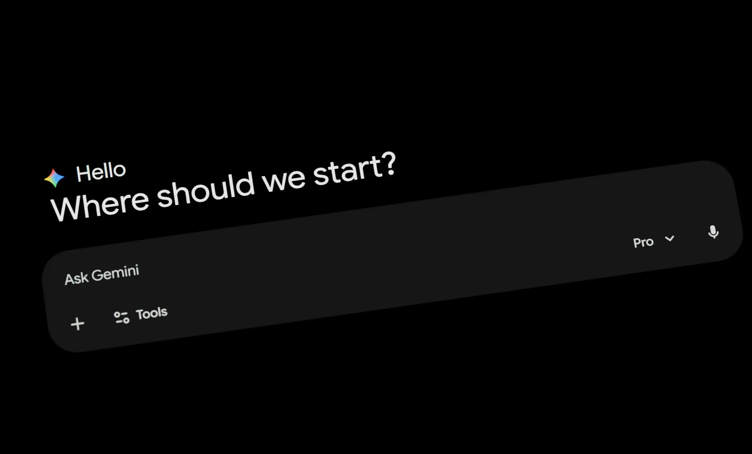 Landing page for a Google Gemini conversation